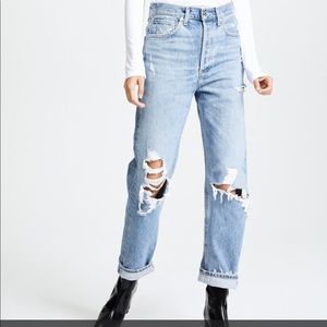 Agolde 90's Mid Rise Loose Fit in Fallout. 27